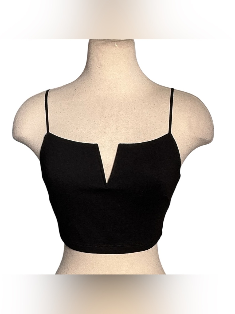 Kiki Riki Hestia Wire V Neck Bustier Crop Top - Black